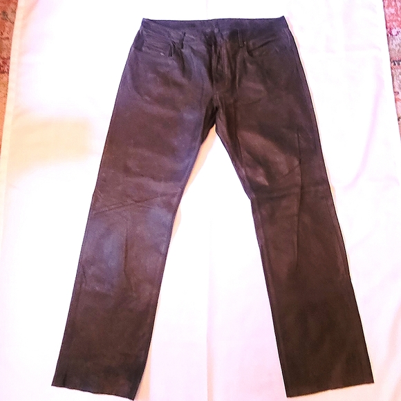 Vintage Diesel 🔥🤘- Genuine Leather Pants - Distressed - Broken In - Motorcycle
